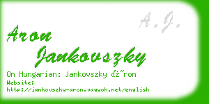 aron jankovszky business card